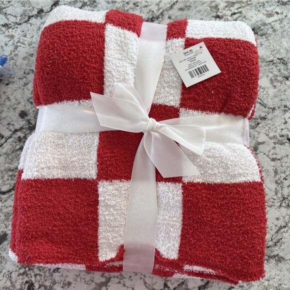 Other - Checkered Blanket, Ultra Soft Red & White Checkered Throw Blanket, Valentines